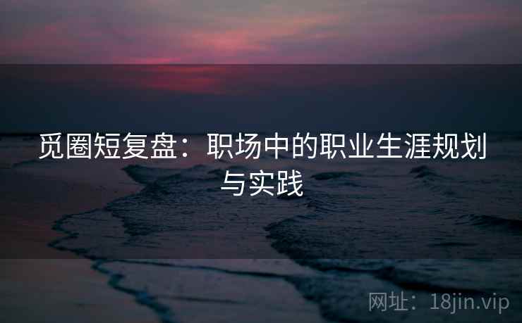 觅圈短复盘:职场中的职业生涯规划与实践