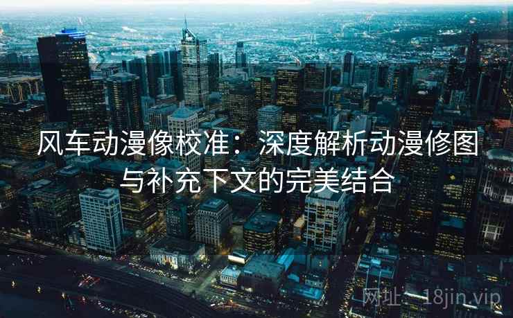风车动漫像校准：深度解析动漫修图与补充下文的完美结合