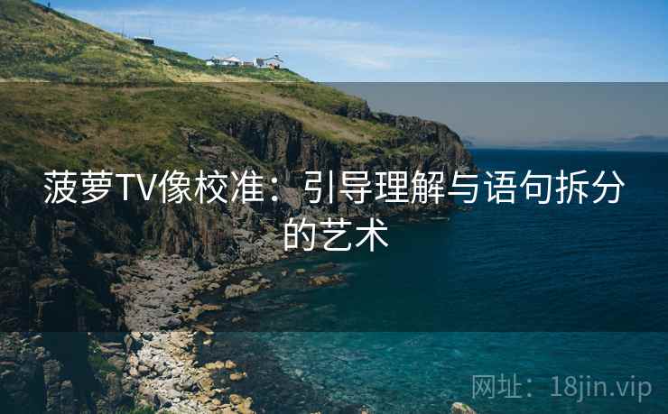 菠萝TV像校准：引导理解与语句拆分的艺术